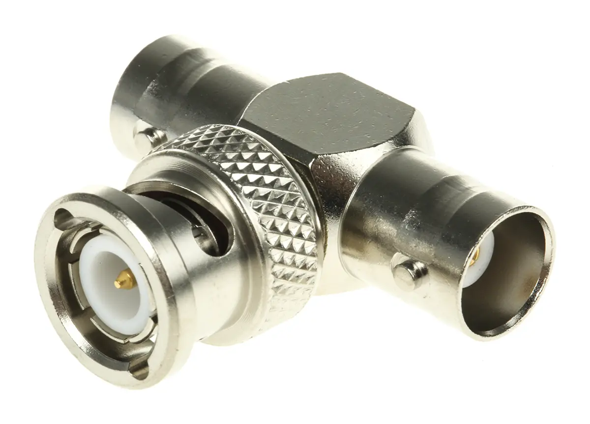 Produktfoto 1 von Radiall HF Adapter, 50 Ω, T, 4 GHz Buchse Buchse, Koaxial Nennspannung