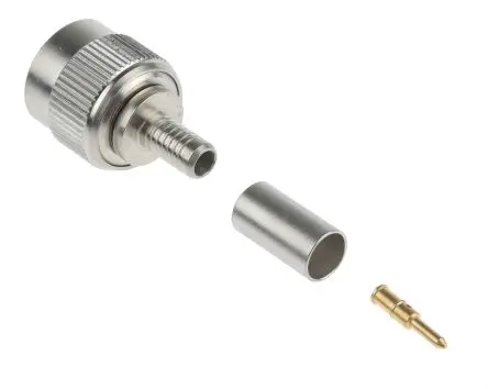 Produktfoto 1 von Radiall TNC Stecker Koaxialsteckverbinder TNC-Steckverbinder, Kabel, für RG-141, RG58-Kabel, 50 Ω Crimpbefestigung,