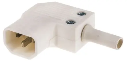 Produktfoto 1 von Bulgin PX0 IEC-Steckverbinder C14 250V, gewinkelt Stecker, Kabel 10A, 2-poliger Stecker Japan