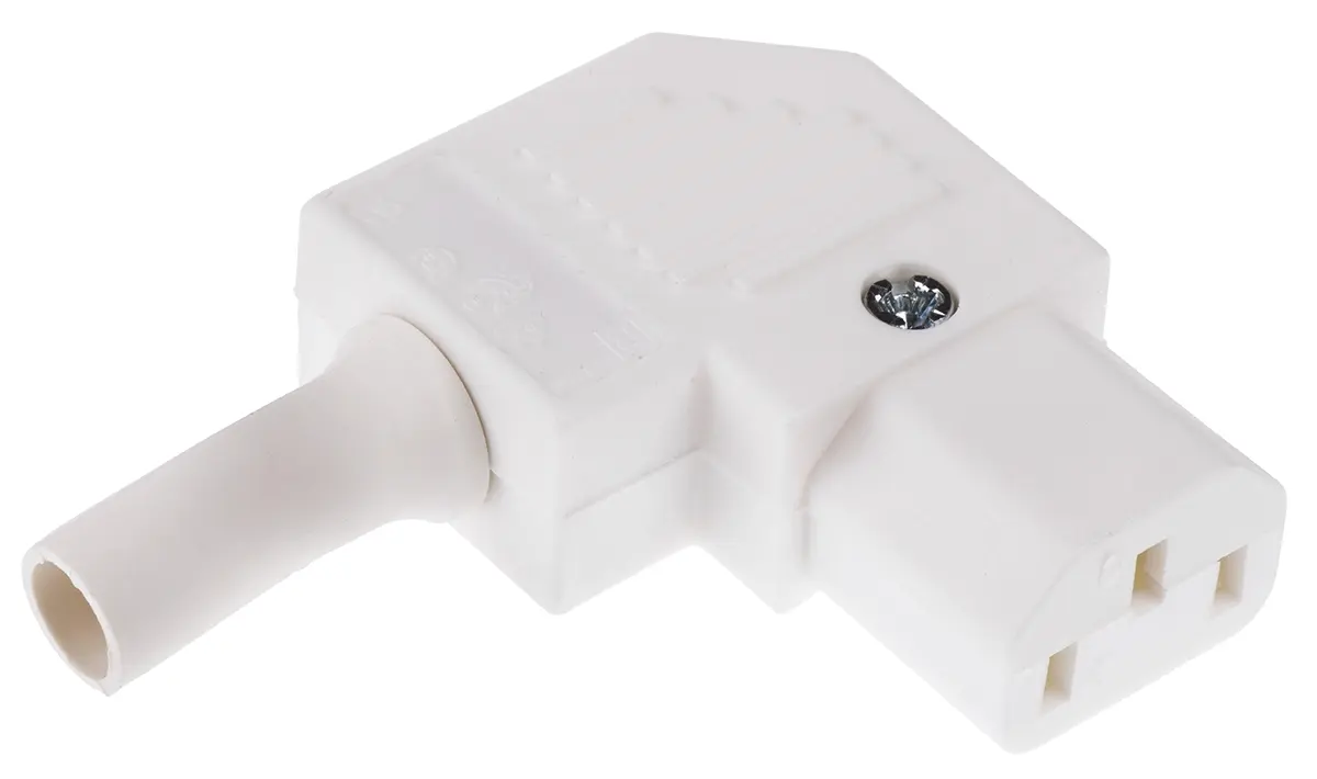 Produktfoto 1 von Bulgin PX0 IEC-Steckverbinder C13, 250 V, gewinkelt Stecker, Kabel 10A