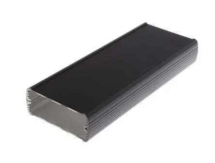 Produktfoto 1 von Bopla Alubos; Gehäuse; Aluminium; Schwarz IP65 Breite 82 mm Höhe 32 mm Länge 200 mm