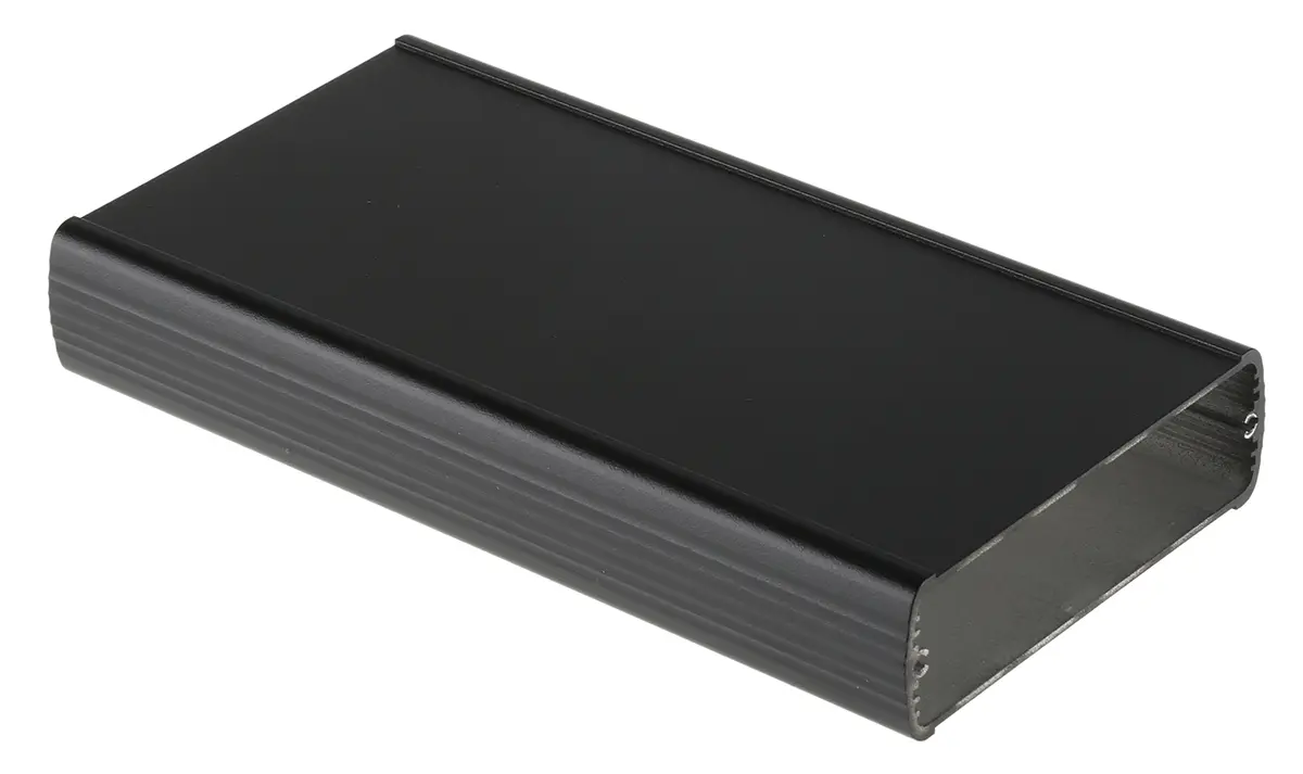 Produktfoto 1 von Bopla Alubos; Gehäuse; Aluminium; Schwarz IP65 Breite 106 mm Höhe 32 mm Länge 200 mm