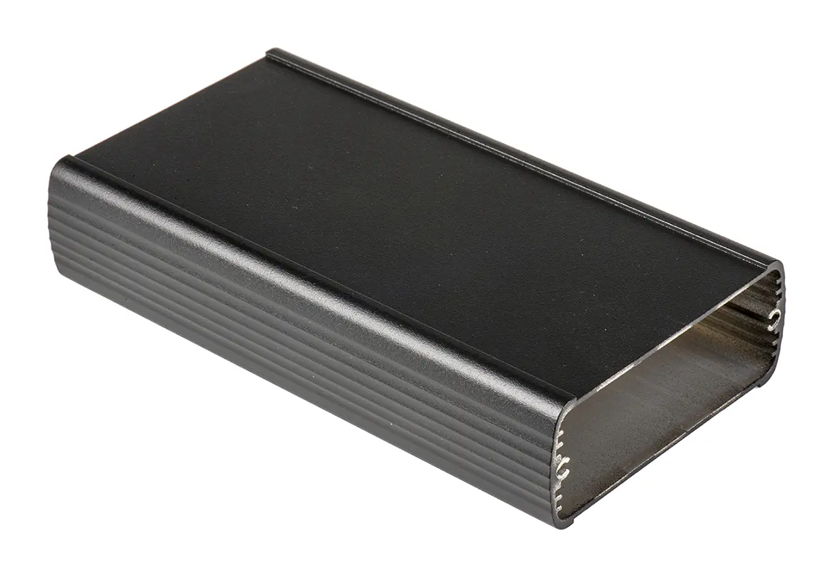 Produktfoto 1 von Bopla Alubos; Gehäuse; Aluminium; Schwarz IP65 Breite 82 mm Höhe 32 mm Länge 150 mm