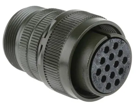 Produktfoto 1 von Amphenol Industrial, MS3106A Kupferlegierung MIL-Spec Rundsteckverbinder Gerade, 14-polig, 500 V ac, 700V dc, Kabel,