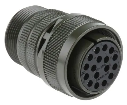 Produktfoto 1 von Amphenol Industrial, MS3106A Kupferlegierung MIL-Spec Rundsteckverbinder Gerade, 17-polig, 500 V ac, 700V dc, Kabel,