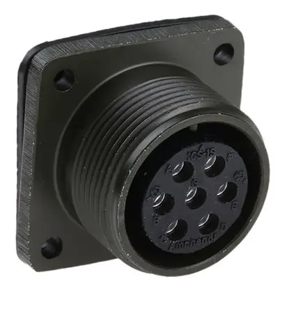 Produktfoto 1 von Amphenol Industrial, MS3102A Kupferlegierung MIL-Spec Rundsteckverbinder Gerade, 7-polig, 500 V ac, 700V dc,