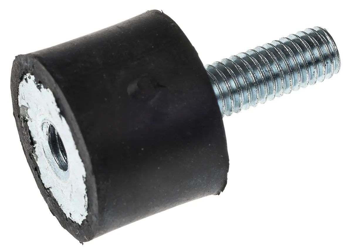Produktfoto 1 von FIBET Gummi Vibrationsdämpfer, Außen-/Innengewinde Puffer M6, Ø 20mm x 33mm