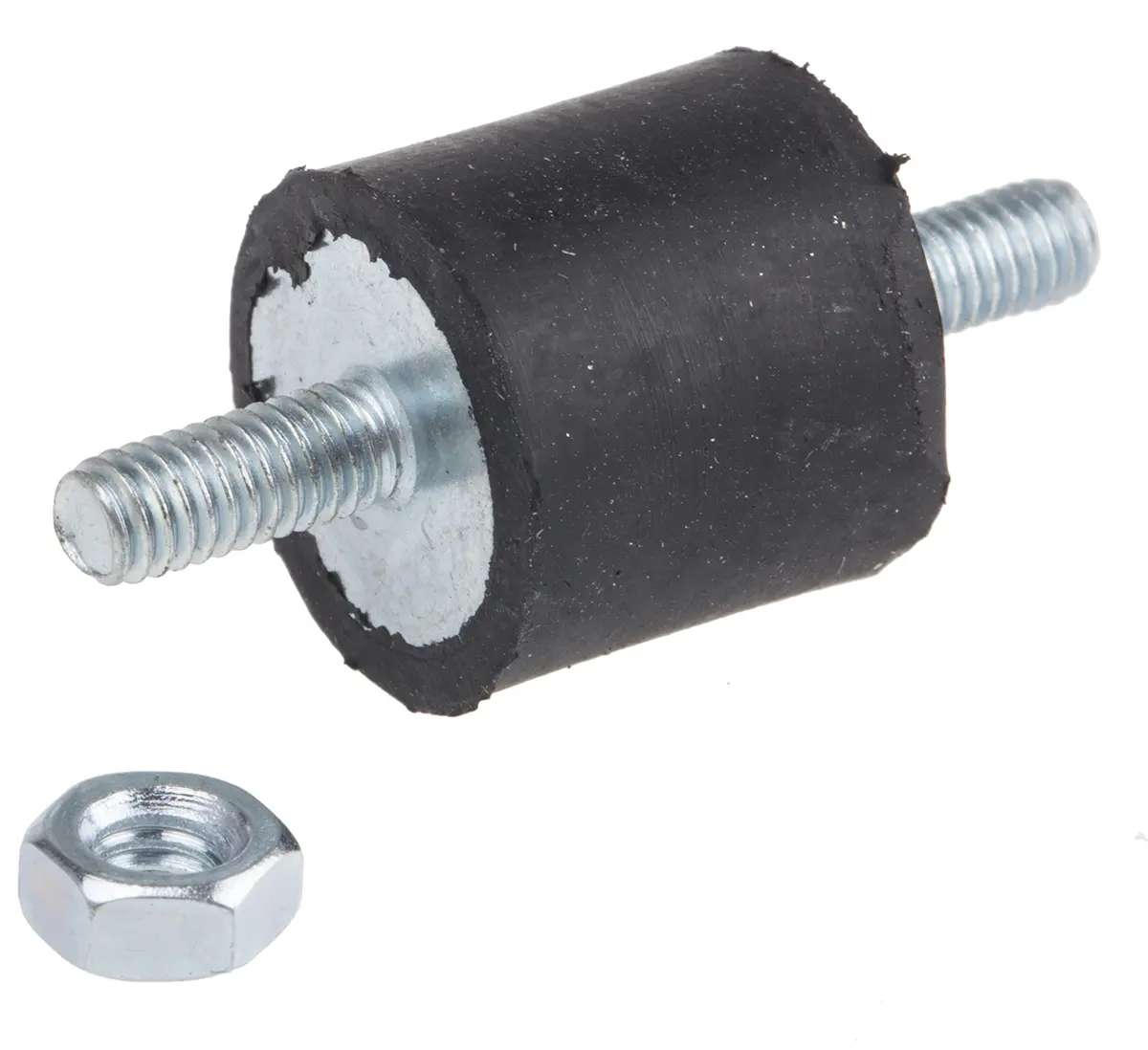 Produktfoto 1 von FIBET Gummi Vibrationsdämpfer, Außen-/Außengewinde Puffer M4, Ø 16mm x 35mm