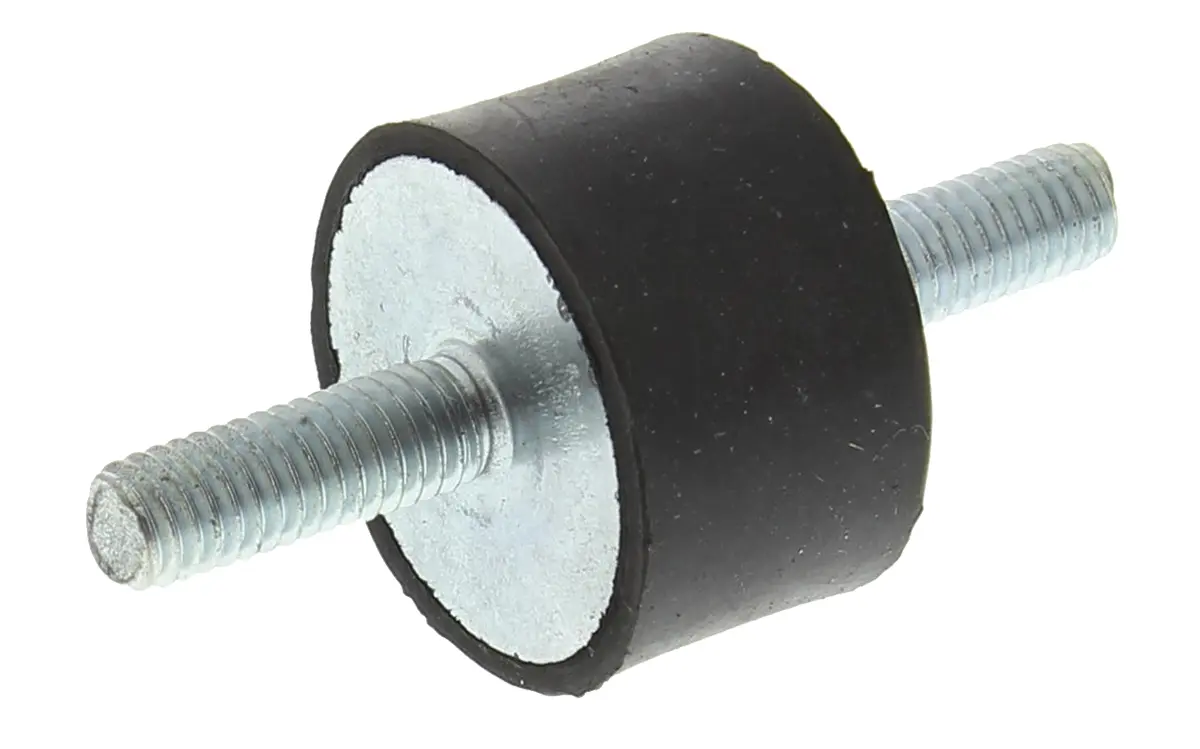 Produktfoto 1 von FIBET Gummi Vibrationsdämpfer, Außen-/Außengewinde Puffer M6, Ø 25mm x 51mm