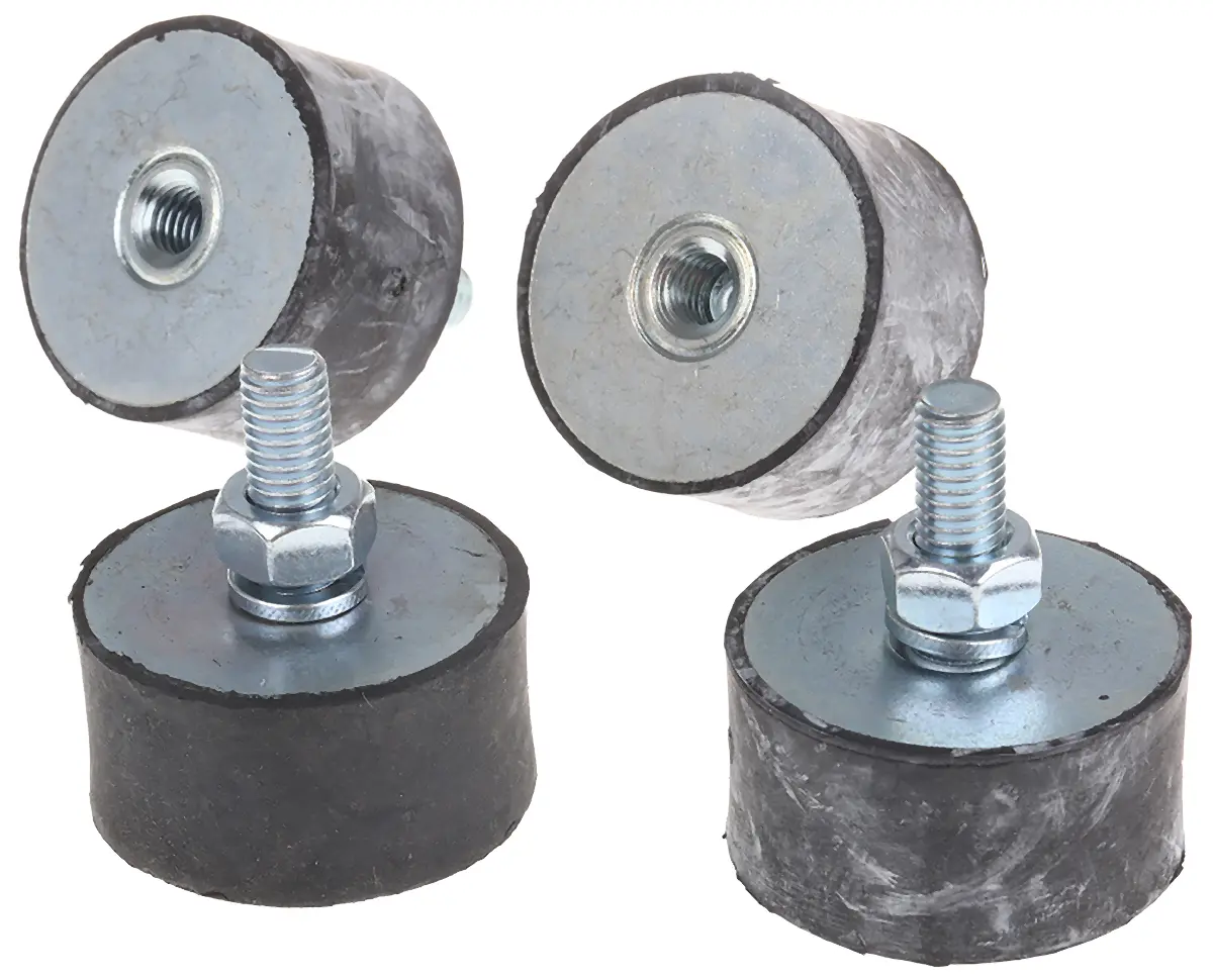FIBET Gummi Vibrationsdämpfer, Außen-/Innengewinde Puffer M8, Ø 40mm x 40mm