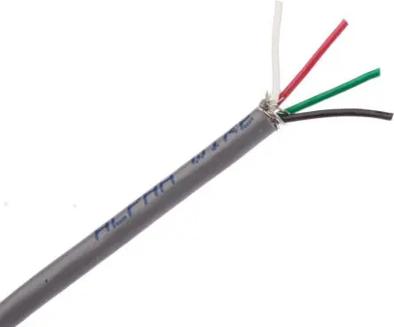Produktfoto 1 von Alpha Wire DEF STAN Steuerkabel, 4-adrig 0.09mm² 28 AWG schieferfarben Geschirmt, 305 m, Polyvinylchlorid