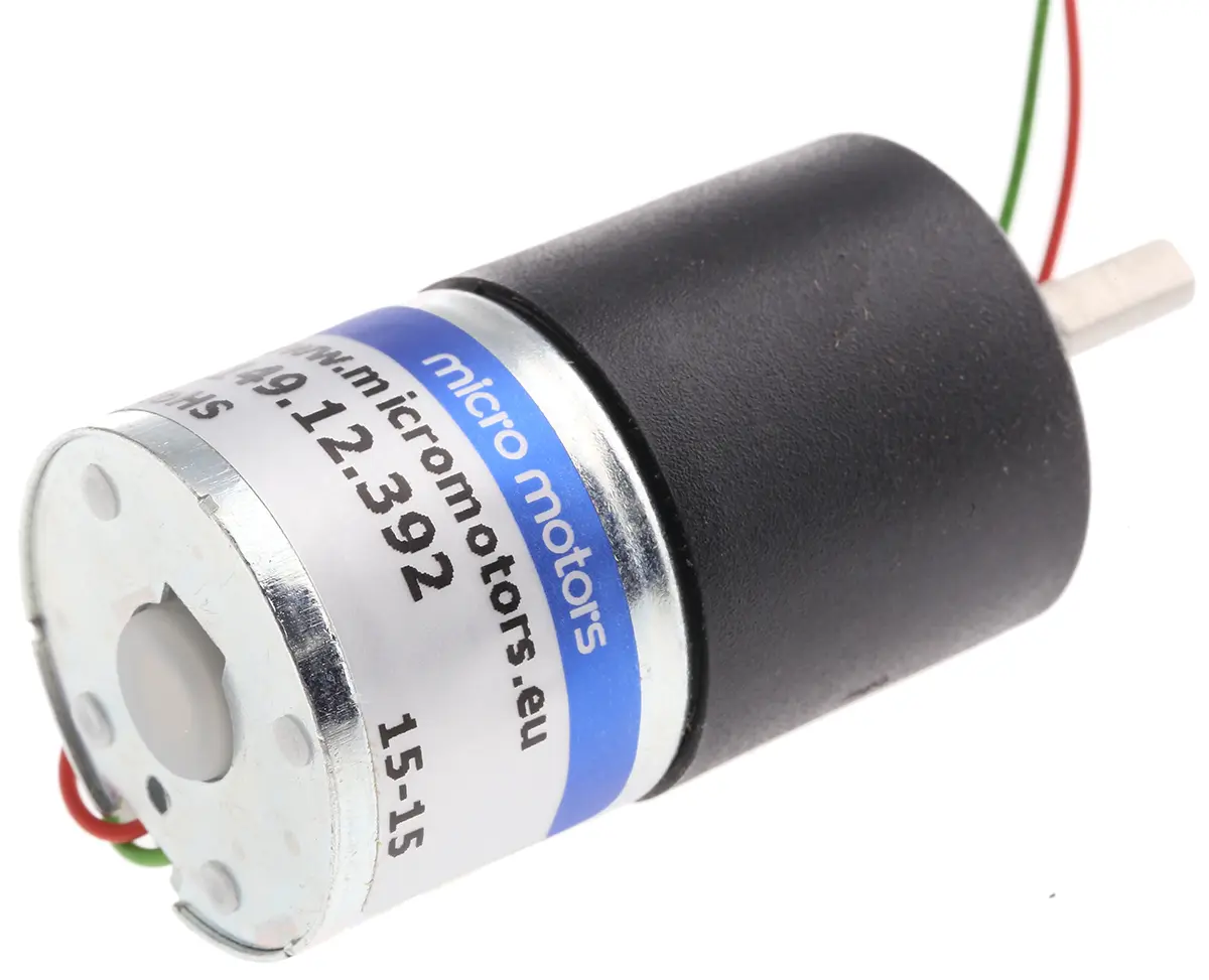 Produktfoto 1 von Micromotors Bürsten-Getriebemotor bis 20 Ncm, 12 V dc, , Wellen-Ø 4mm, 27mm x 46mm