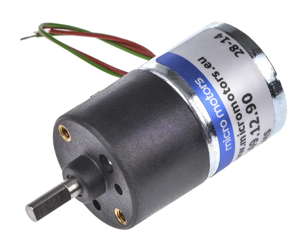 Produktfoto 1 von Micromotors L149 Bürsten-Getriebemotor DC-Getriebemotor bis 8 Ncm 90:1, 12V dc, 18U/min, Wellen-Ø 4 mm, 27mm x 41 mm x