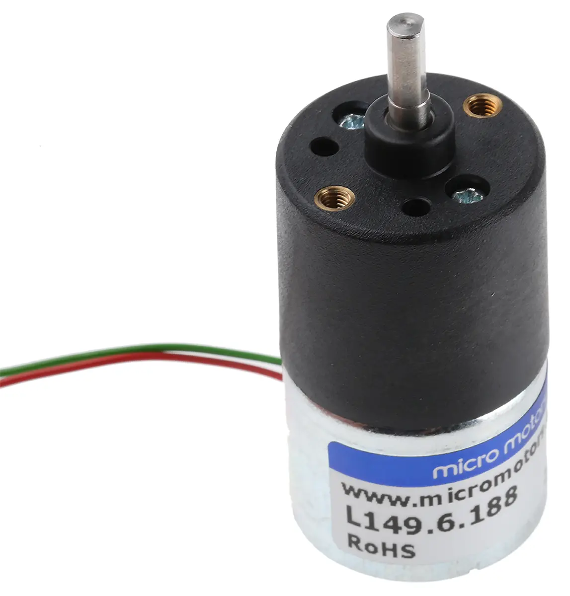 Produktfoto 1 von Micromotors Bürsten-Getriebemotor bis 14 Ncm, 6 V dc, , Wellen-Ø 4mm, 27mm x 46mm