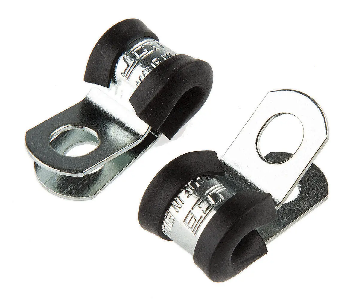 Produktfoto 1 von JCS Gummi Schwarz Stahl zinkplattiert P-Schellen, Ø 5 mm, x 12.6 mm