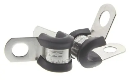 Produktfoto 1 von JCS Gummi Schwarz Edelstahl 304 P-Schellen, Ø 5 mm, x 12.6mm