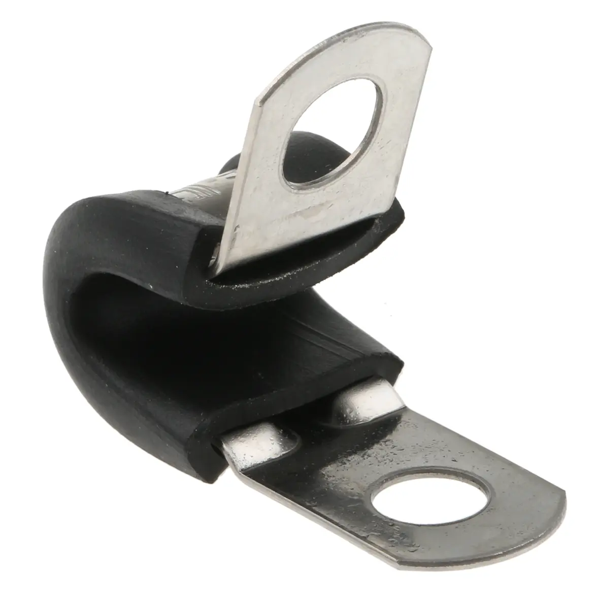 Produktfoto 1 von JCS Gummi Schwarz Edelstahl 304 P-Schellen, Ø 6 mm, x 12.6 mm