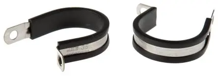 Produktfoto 1 von JCS Gummi Schwarz Edelstahl 304 P-Schellen, Ø 35 mm, x 12.6mm