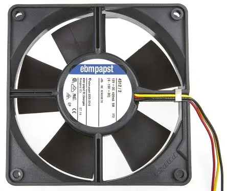 Produktfoto 1 von ebm-papst 4300 Axiallüfter, Kugel, 12V dc / 5 W 417 mA, 2800 U/min, 170 m³/h IP68 119 mm 119mm 32 mm