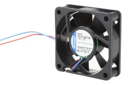Produktfoto 1 von ebm-papst 500 F Axiallüfter, Hülse, 12V dc / 800 mW 67 mA, 5000 U/min, 20 m³/h 50 mm 50mm 15 mm