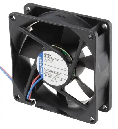 Produktfoto 1 von ebm-papst 8400 N Axiallüfter, Hülse, 24V dc / 700 mW 29 mA, 1500 U/min, 33 m³/h IP68 80 mm 80mm 25 mm
