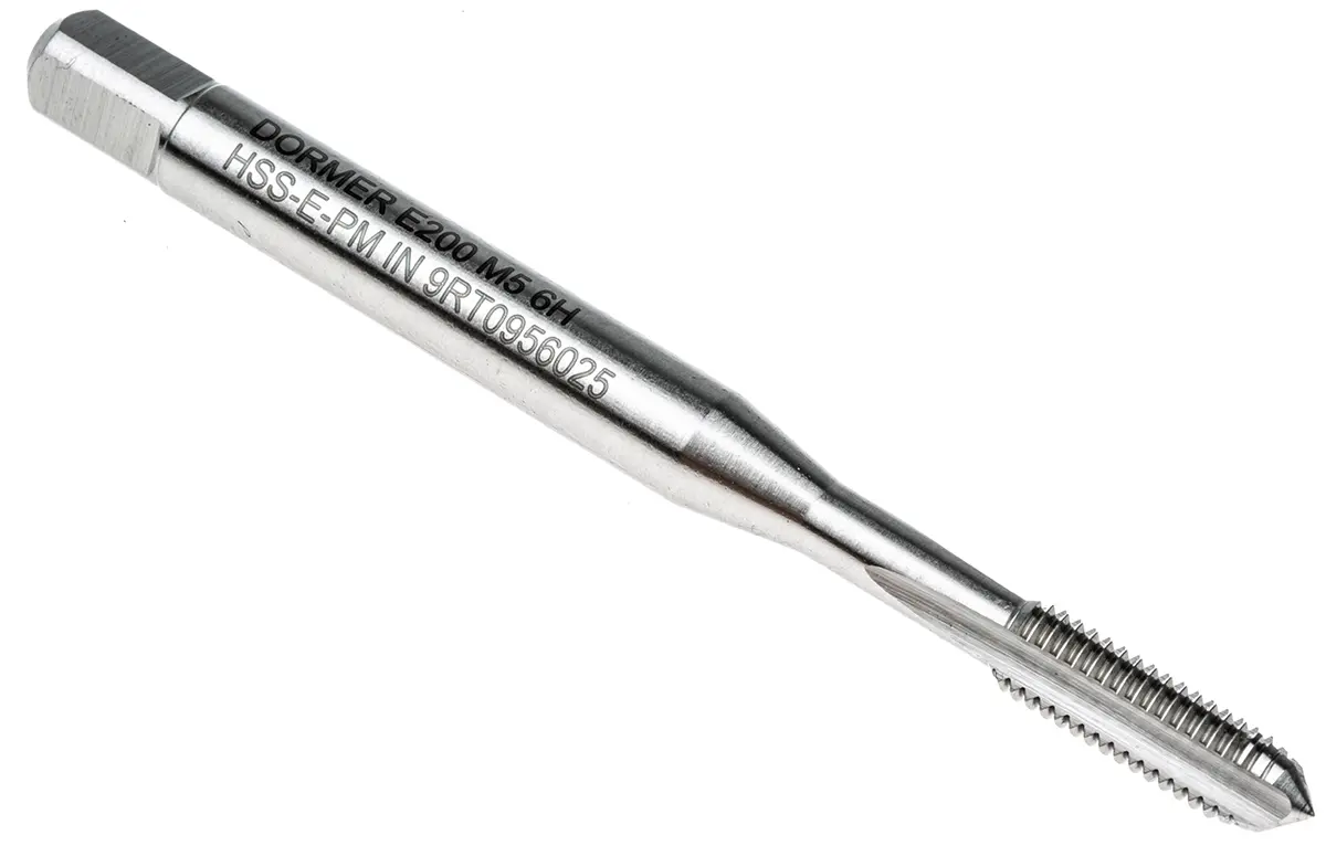 Produktfoto 1 von Dormer Gewindebohrer HSS-E Maschinen, Metrisch Gerade Nut, Rechtsgewinde, 1-teilig M5