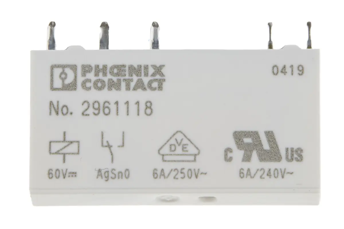 Phoenix Contact REL-MR- 60DC/21 60V dc Spule 1-poliger Wechsler Printrelais 10mA 20500Ω Monostabiles Relais