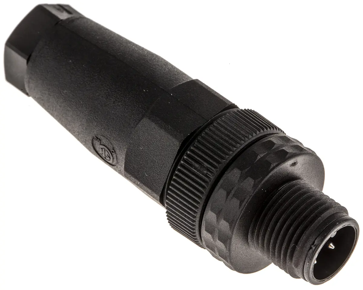 Hirschmann E M12 M12 Rundsteckverbinder Stecker 4-polig Stecker 4A Kabel IP40