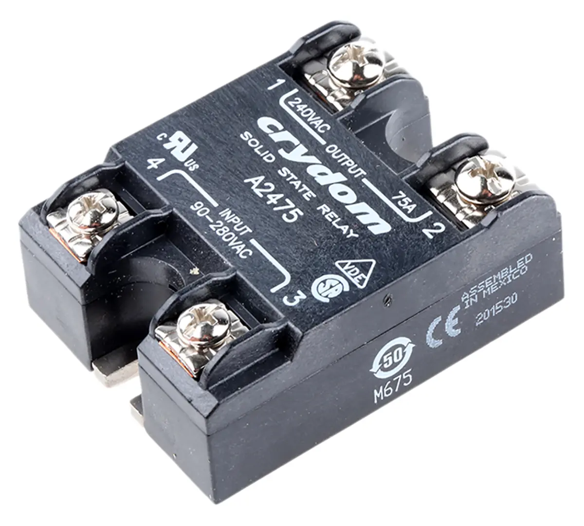 Produktfoto 1 von Sensata Crydom SMD Halbleiterrelais mit Nulldurchgang 280 Vrms / 75 A Effektivwert