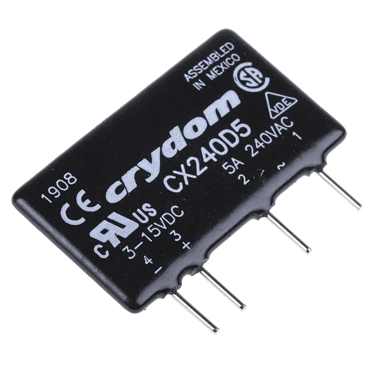 Produktfoto 1 von Sensata Crydom CX THT Halbleiterrelais mit Nulldurchgang 280 V ac / 5 A