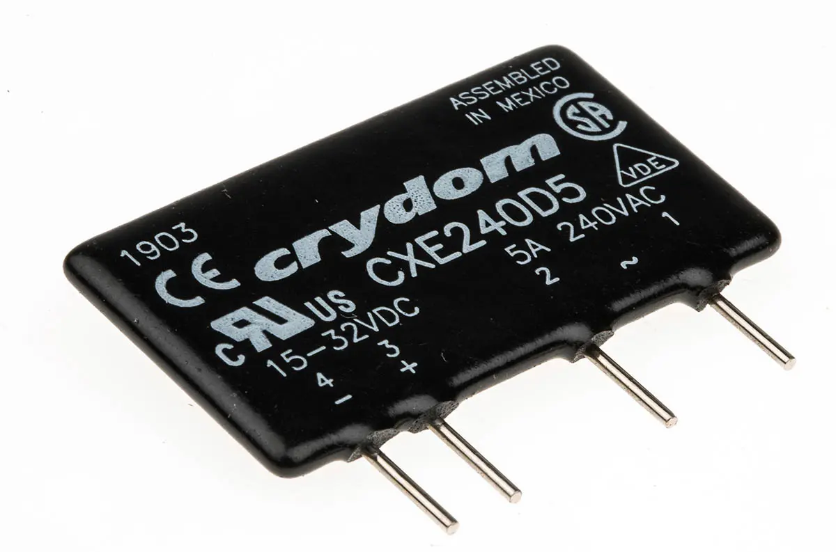 Produktfoto 1 von Sensata Crydom THT Halbleiterrelais mit Nulldurchgang 280 V ac / 5 A