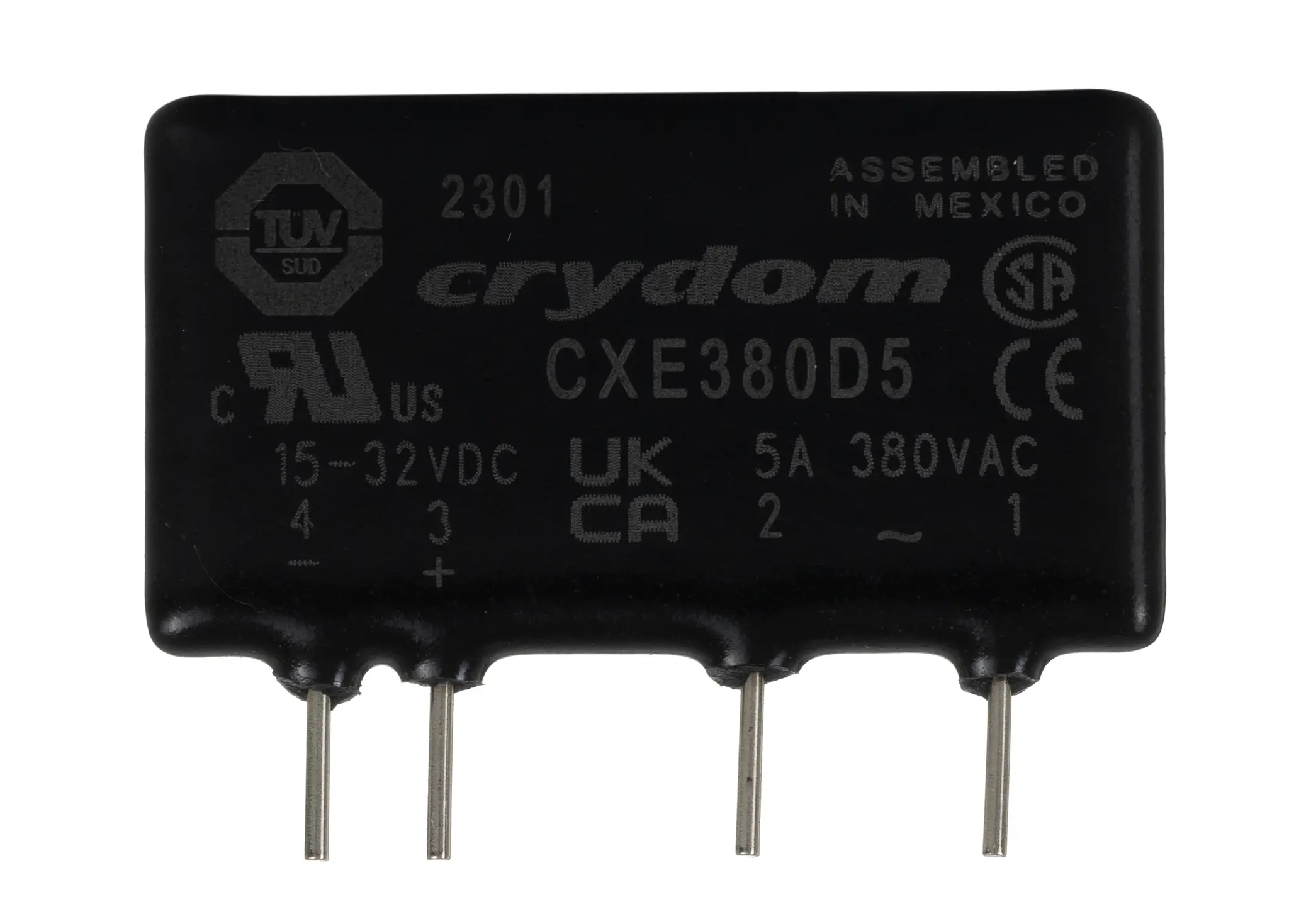 Produktfoto 1 von Sensata Crydom DRA1 SERIES THT Halbleiterrelais mit Nulldurchgang 530 V ac / 5 A