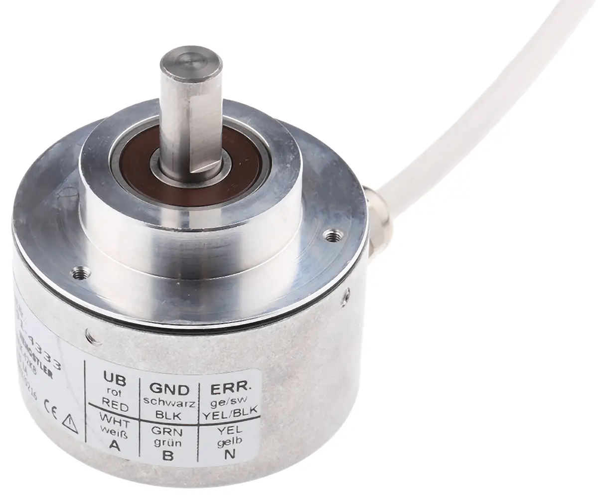 Produktfoto 1 von Hengstler RI58-O Inkrementalgeber Inkremental 2500 Impulse/Umdrehung/U, 30V dc, 10000 U/min, Push-Pull Fest mit Ø 10 mm