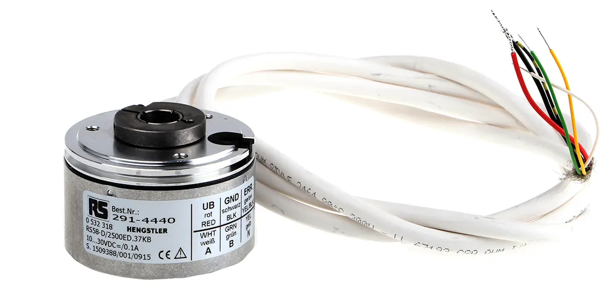 Produktfoto 1 von Hengstler RI58-D Inkrementalgeber Inkremental 2500 Impulse/Umdrehung/U, 30V dc, 6000 U/min, Push-Pull Hohl mit Ø 12 mm
