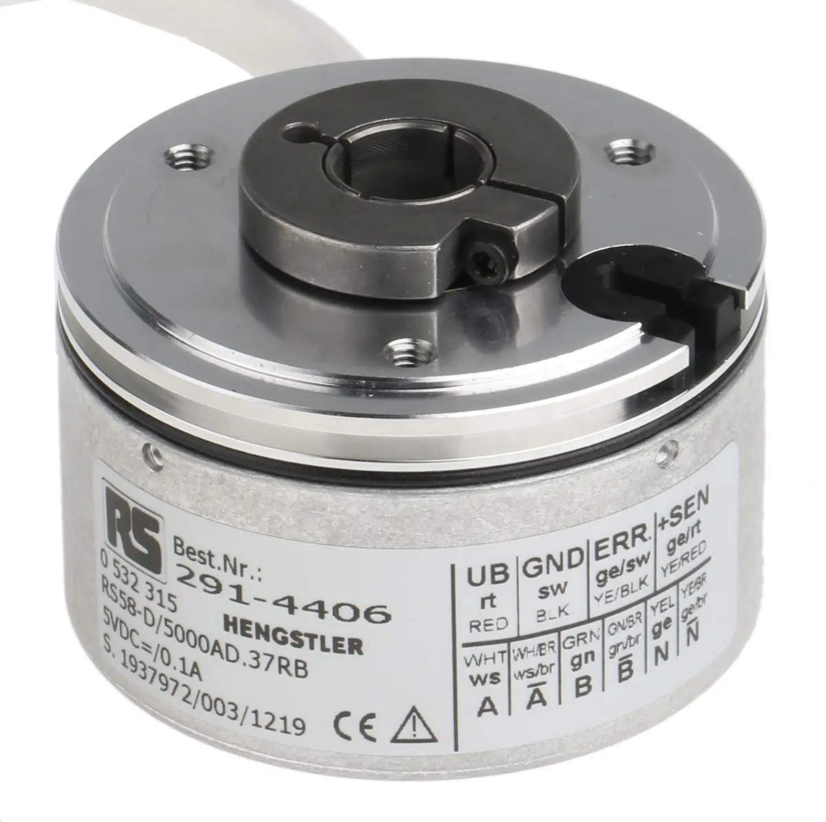 Produktfoto 1 von Hengstler RI58-D Inkremental Drehgeber Inkremental 5000/U, 6000U/min, 5 V dc, RS422 Hohlwelle mit Ø 12mm Schaft