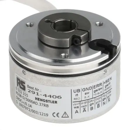 Produktfoto 1 von Hengstler RI58-D Inkrementalgeber Inkremental 5000 Impulse/Umdrehung/U, 5V dc, 6000 U/min, RS422 Hohl mit Ø 12 mm Schaft