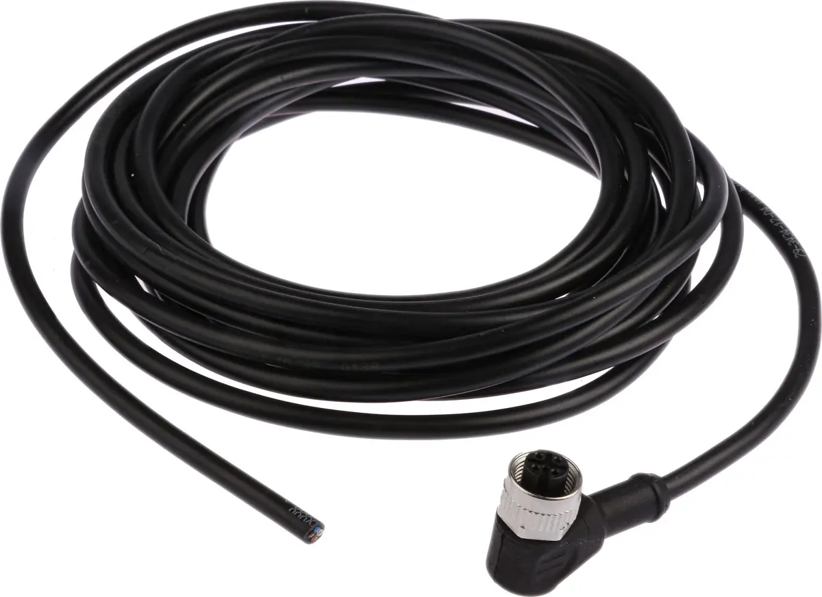Produktfoto 1 von binder 763, 4-polig Sensor-Betätigungselementkabel, M12, Rechtwinklig Buchse / Freies Ende Nicht abgeschlossen, Länge 5