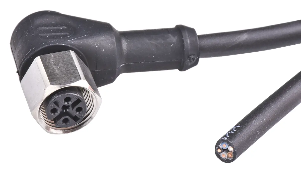 Produktfoto 1 von binder 763, 5-polig Sensor-Betätigungselementkabel, M12, Rechtwinklig Buchse / M12 x 1 Nicht abgeschlossen, Länge 5 m