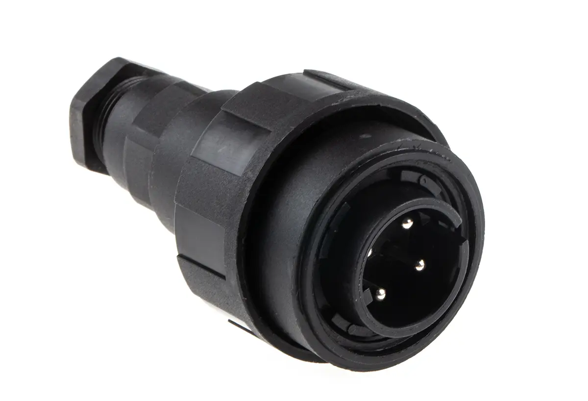 Produktfoto 1 von Bulgin Standard Buccaneer 38 Standard Rundsteckverbinder Stecker 4-polig Stecker 10A Kabel IP68, IP69K