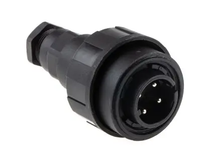 Produktfoto 1 von Bulgin Standard Buccaneer 38 Standard Rundsteckverbinder Stecker 4-polig Stecker 10A Kabel IP68, IP69K