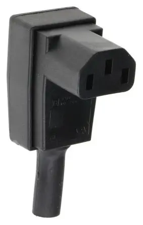 Produktfoto 1 von Bulgin PX0588 IEC-Steckverbinder C13, 250V, gewinkelt Stecker, Kabel 10A