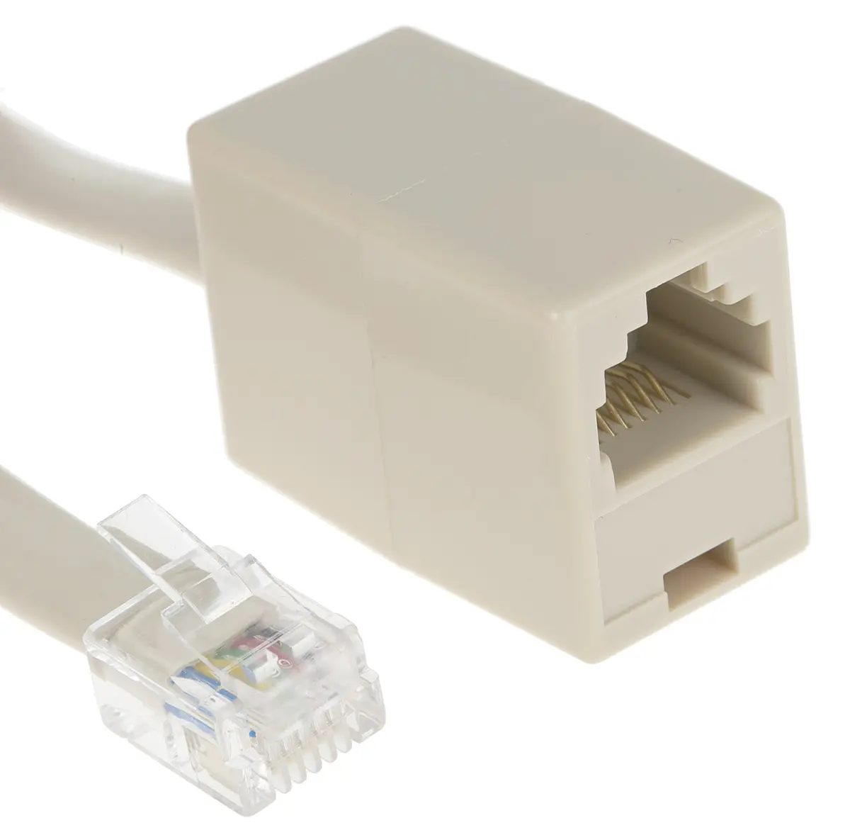 Produktfoto 1 von Decelect Telefonkabel Telefonzubehör, Weiß 5 m