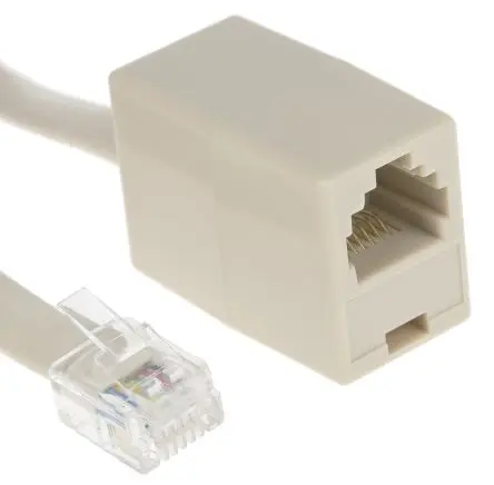 Produktfoto 1 von Decelect Telefonkabel Telefonzubehör, Weiß 5 m