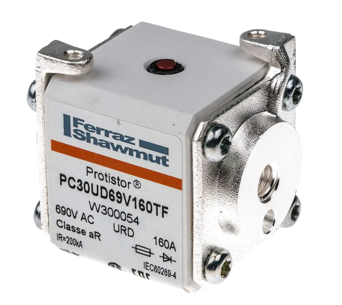 Produktfoto 1 von Mersen Kontaktesicherung für quadratische Körper Typ 30, 160 A FF 700 V
