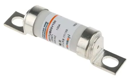Produktfoto 1 von Mersen Protistor Sicherung UK-Norm 17 x 49 mm, 690V / 100A F, gRB RoHS, IEC 60269-1, REACH, IEC 60269-4, UL, CE,