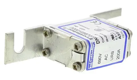 Produktfoto 1 von Mersen NH-Sicherung mit Schraublaschen NH000, 690V ac / 200A FF, URB cULus, Lochabstand 77.5 mm