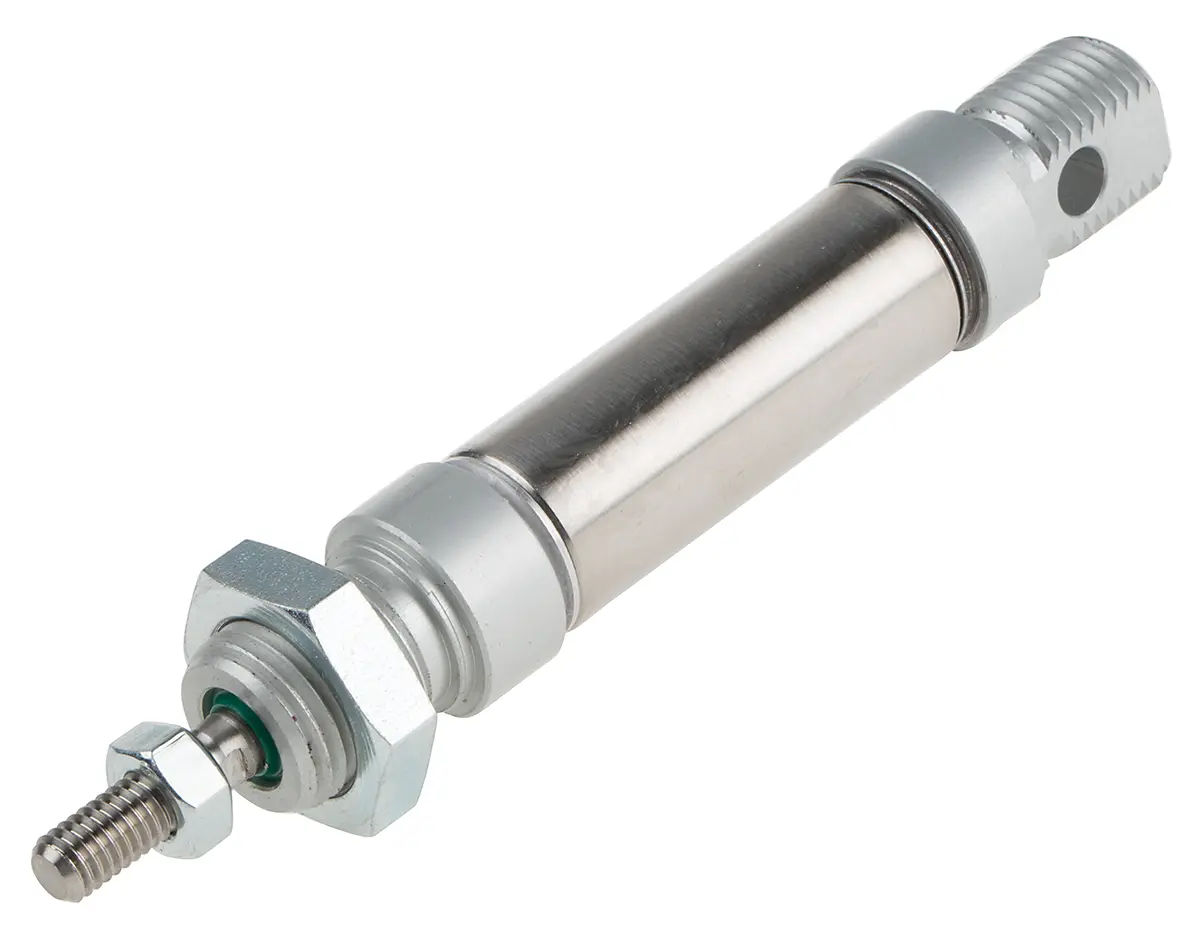 Produktfoto 1 von RS PRO ISO 6432 Pneumatikzylinder 15 mm Doppeltwirkend, Bohrung Ø 16 mm, bis 10 bar