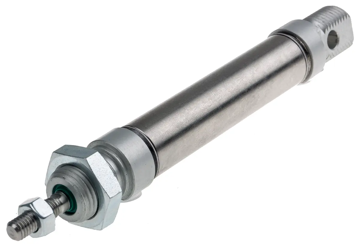 Produktfoto 1 von RS PRO ISO 6432 Pneumatikzylinder 40 mm Doppeltwirkend, Bohrung Ø 16 mm, bis 10 bar