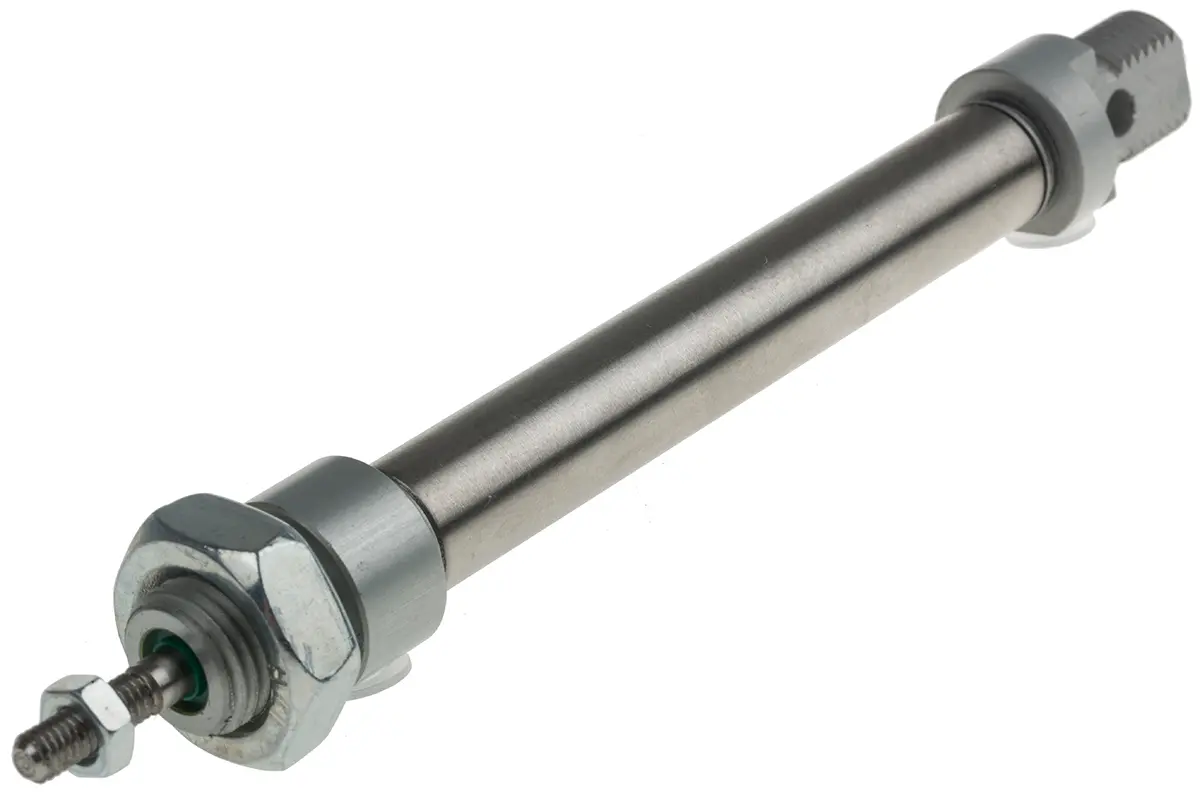 Produktfoto 1 von RS PRO ISO 6432 Pneumatikzylinder 50 mm Doppeltwirkend, Bohrung Ø 10 mm, bis 10 bar
