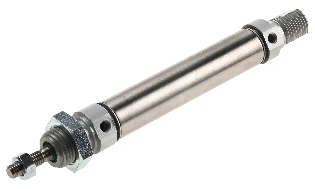 Produktfoto 1 von RS PRO ISO 6432 Pneumatikzylinder 50 mm Doppeltwirkend, Bohrung Ø 16 mm, bis 10 bar